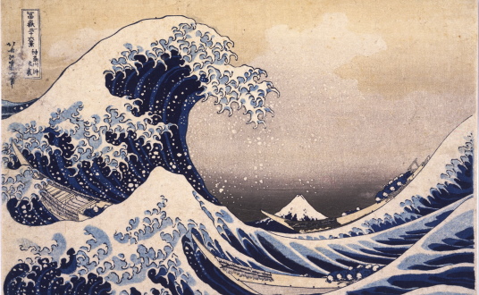 Katsushika Hokusai creator QS:P170,Q5586, Katsushika Hokusai - Thirty-Six Views of Mount Fuji- The Great Wave Off the Coast of Kanagawa - Google Art Project, als gemeinfrei gekennzeichnet, Details auf Wikimedia Commons 